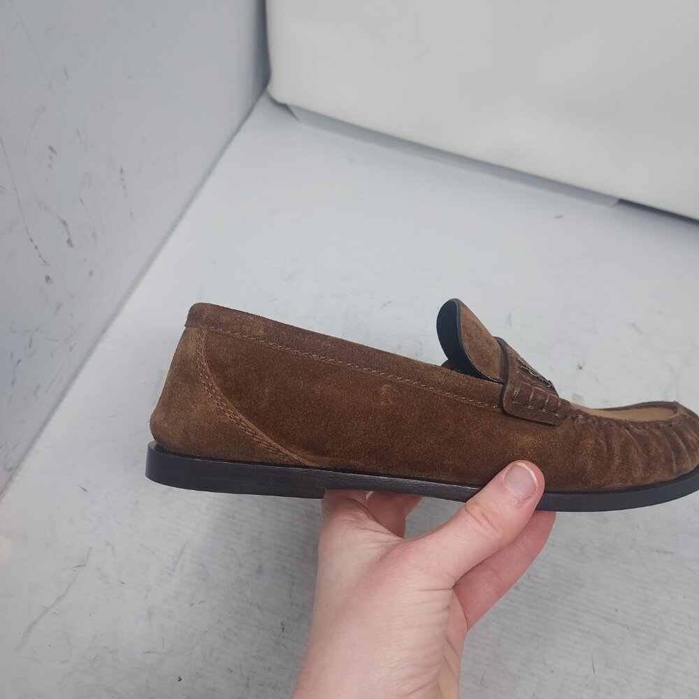Saint Laurent Brown Suede Loafers - Picture 7 of 12